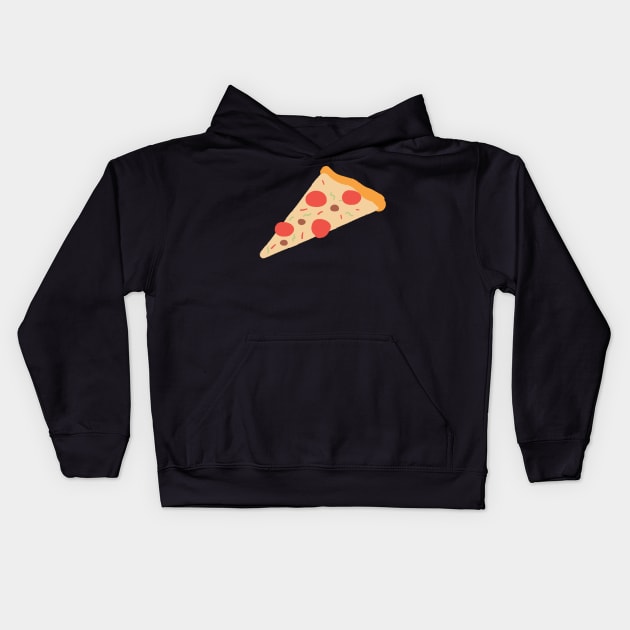 pizza slice crayon doodle Kids Hoodie by InkyArt